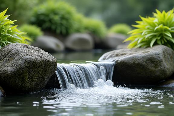 箱根の個人邸にある水景