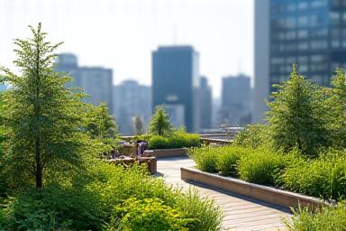 都会の屋上庭園